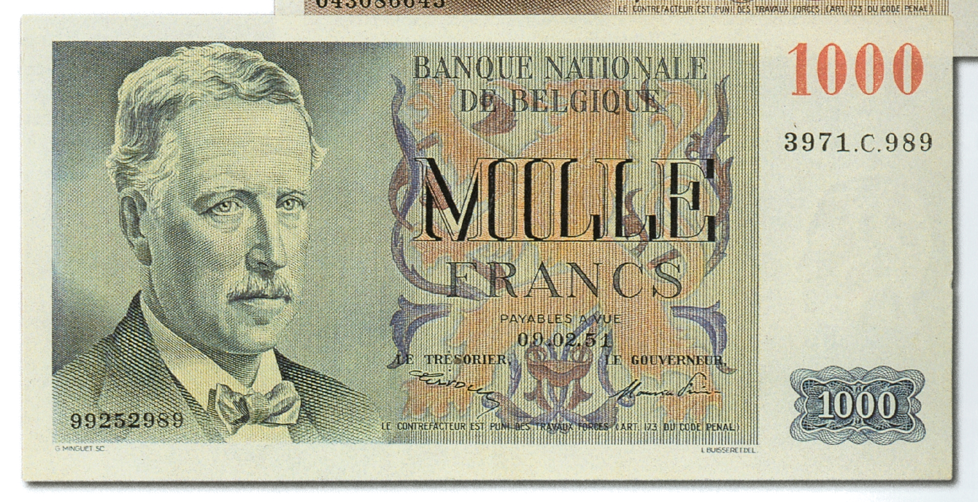 1930 - Koning Albert I op een bankbiljet