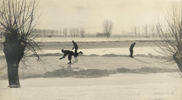 1939:  “Schaatsen op de Oude Leie” – Vosselare-Put